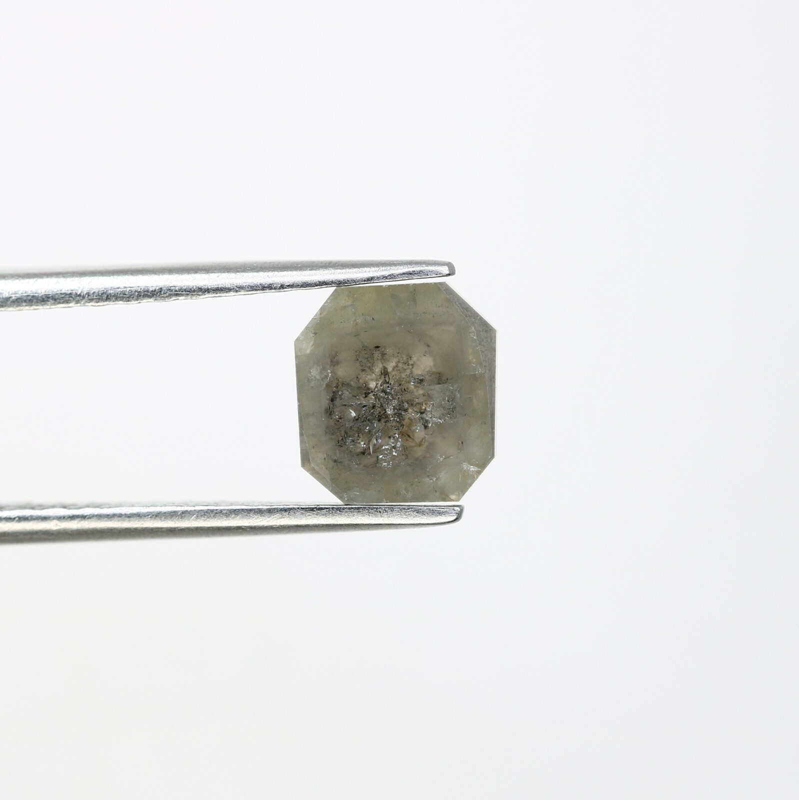 1.39 Carat Natural Loose Grey Fancy Emerald Cut Diamond For Wedding Ring