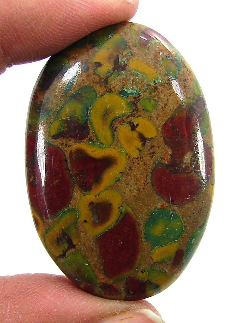 84.05 Ct Natural Fruit Jasper/Ajubalite Loose Gemstone Cab Wire Wrap Stone- 1653