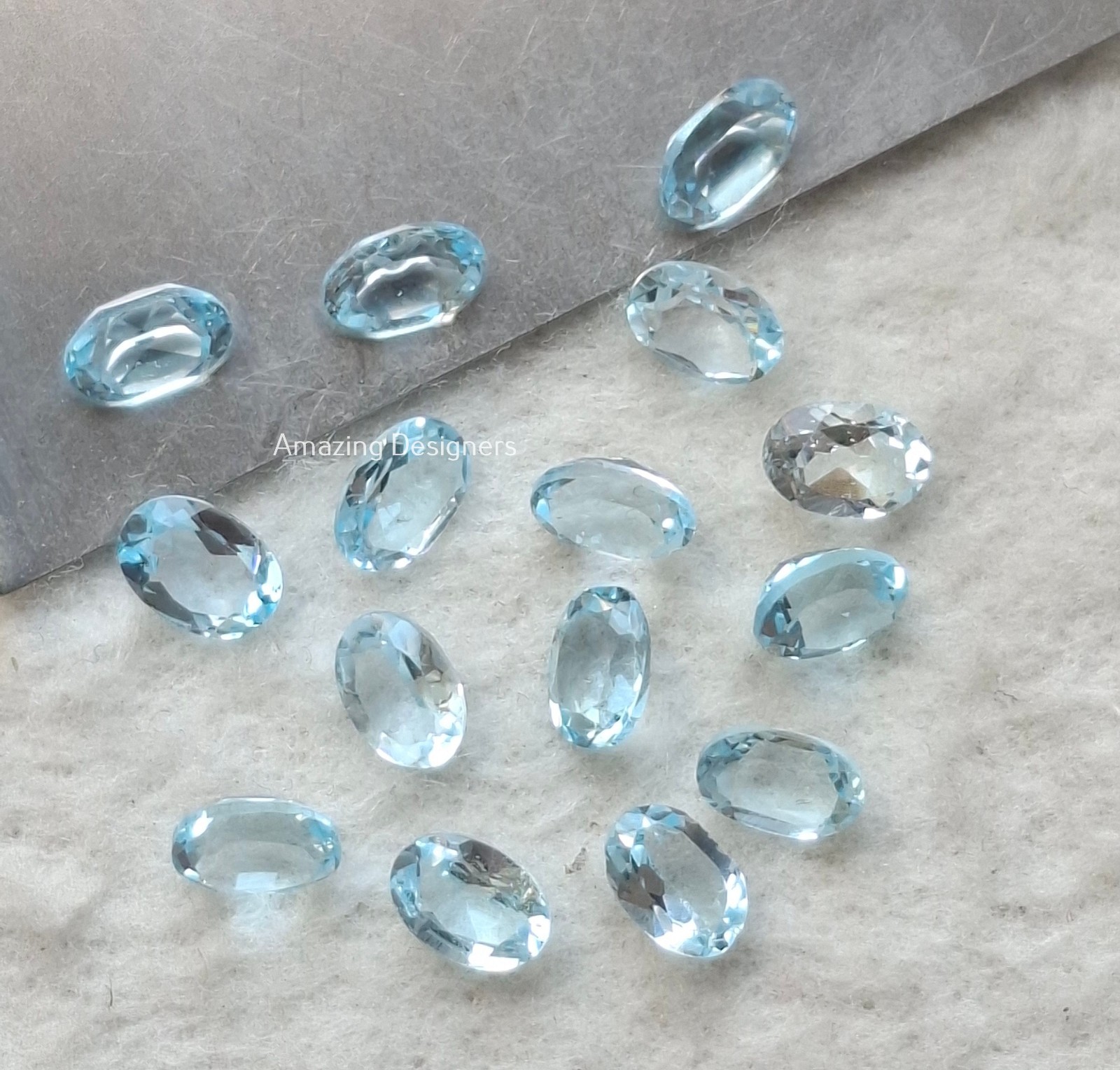 Natural Sky Blue Topaz Oval Faceted Cut 3x5mm to 8x10mm Loose Gemstone
