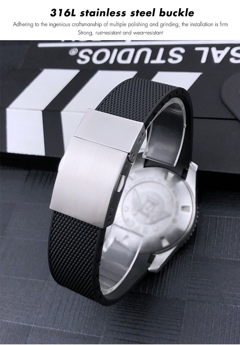 19 20 21mm Silicone Rubber Watch Band Strap Fits Longines Conquest HydroConquest