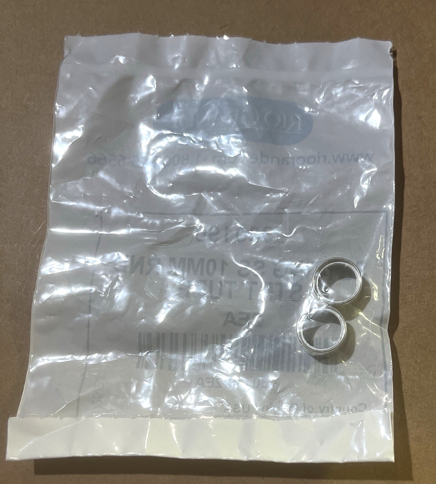 Two 10mm Round Sterling Silver Tube Bezel Settings 6mm Wall Height 3.5grams