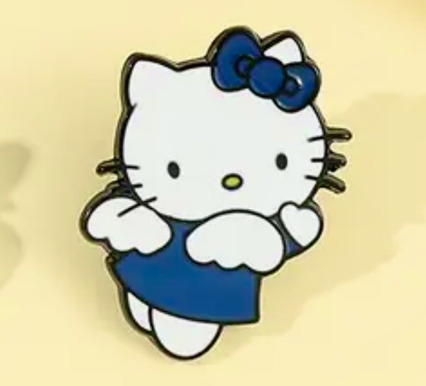 Hello Kitty Dressed As An Angel, Enamel, Alloy, Pin, Brooch