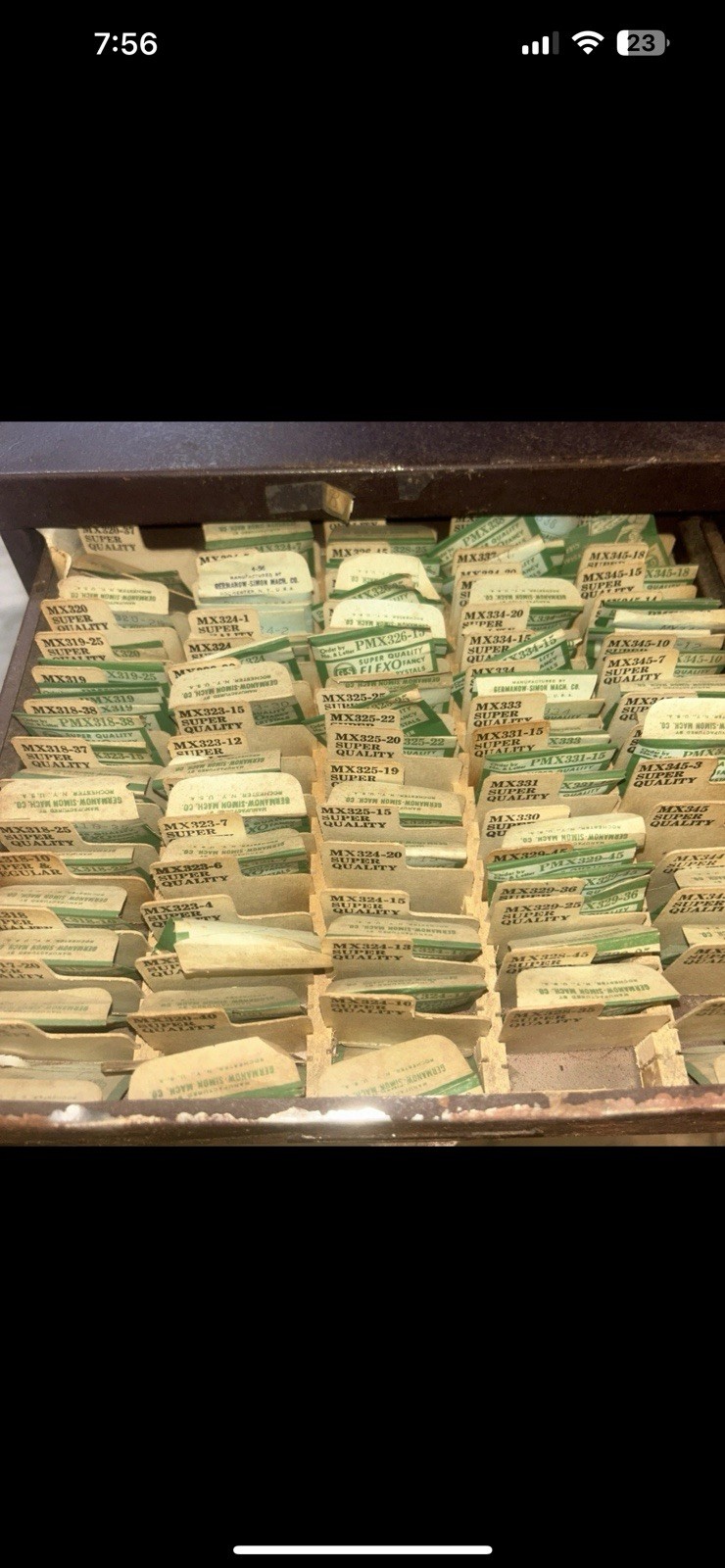 Vintage Watch Crystal Cabinet MX MY C Series NOS Full Watchmaker Inventory Lot