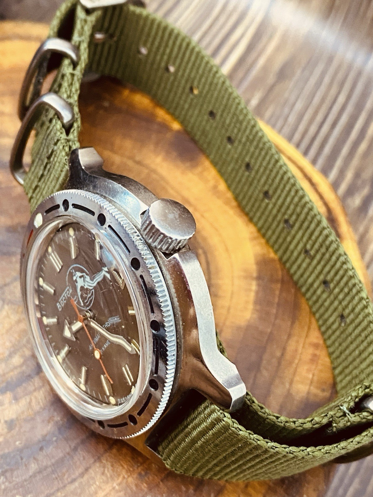 Rare Watch Vostok Titanium 2416Б Amphibian 21 Jewels Soviet USSR Vintage #7921