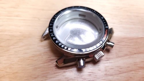 Watch Case 39.7mm Steel Sapphire Glass VK63 Movement 20mm Strap Mens Fit Kit