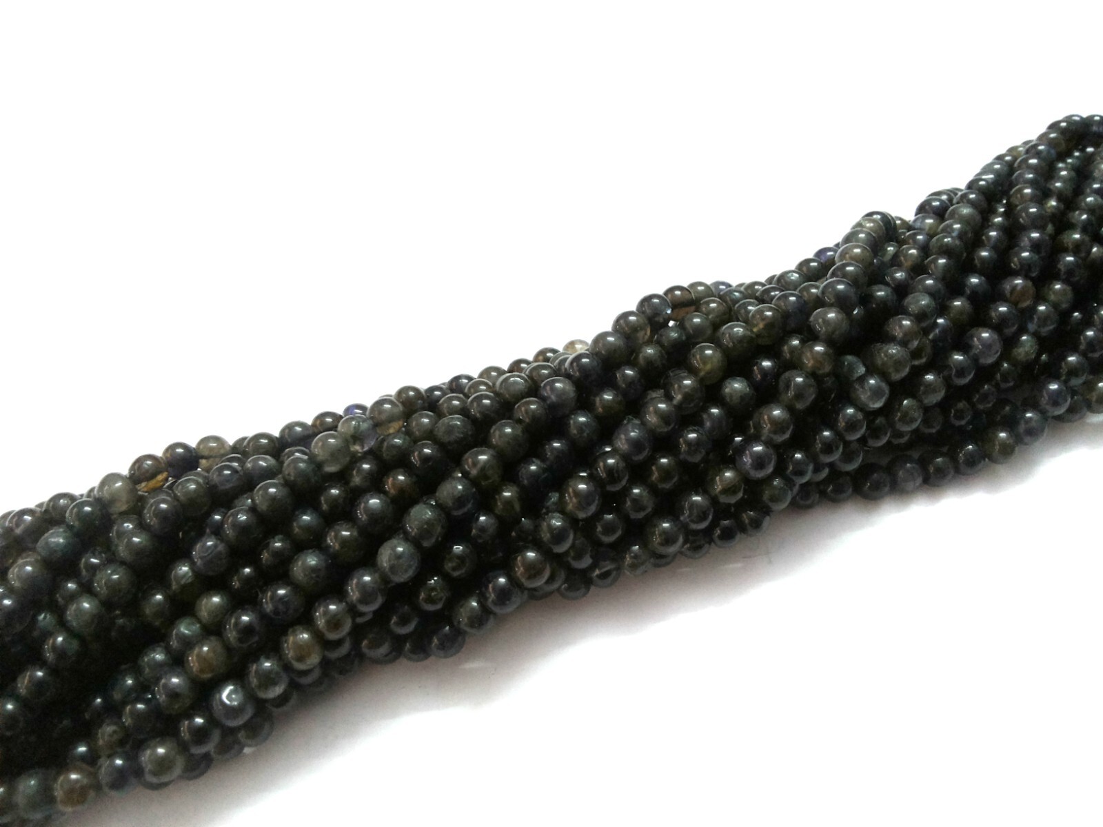 5 Strand Natural iolite Round Smooth 5.5-6mm iolite Round Loose Beads 12″inch