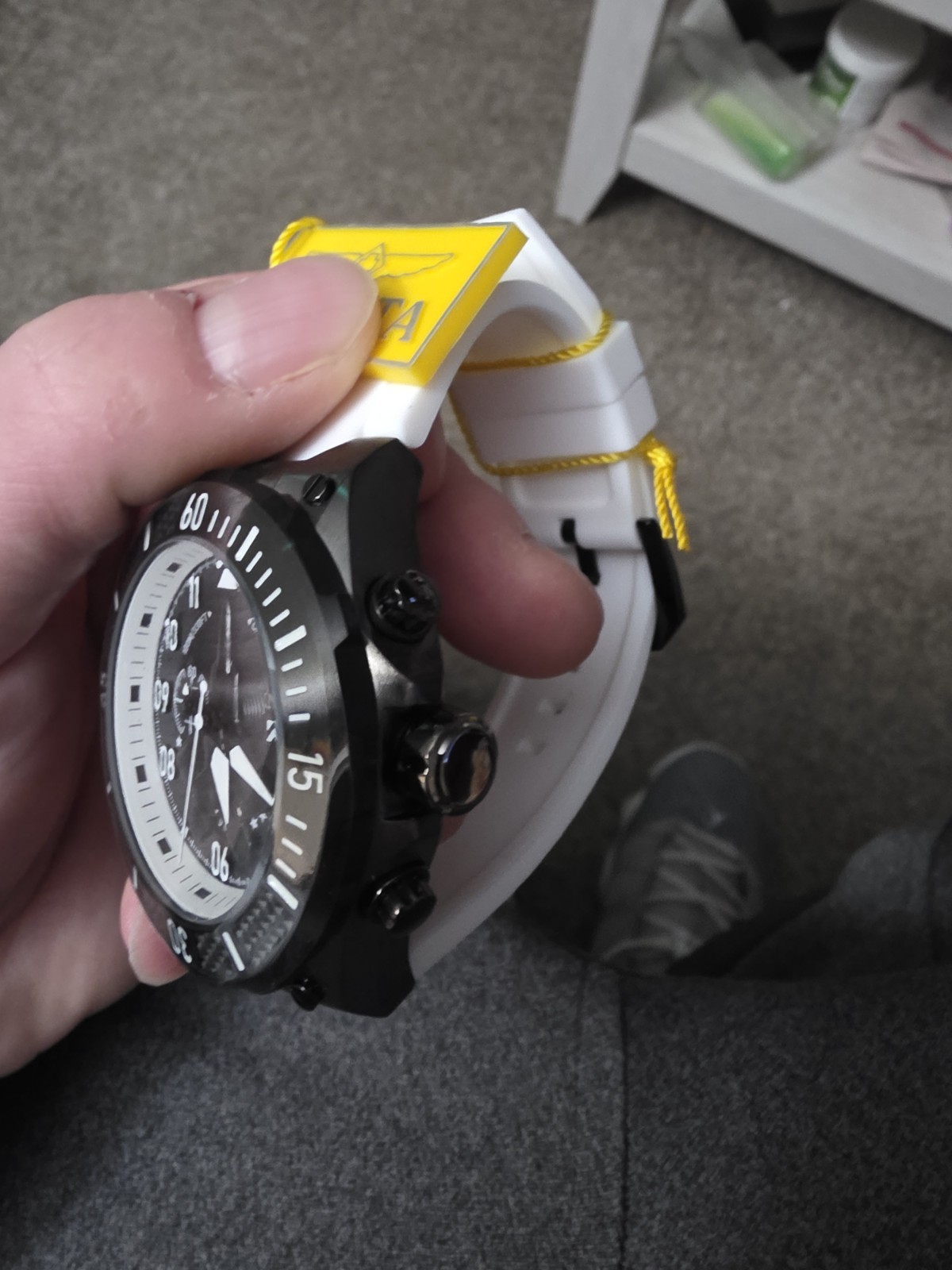 Invicta Aviator Ascend 39900 50mm Chronograph White Strap Watch w/ Box