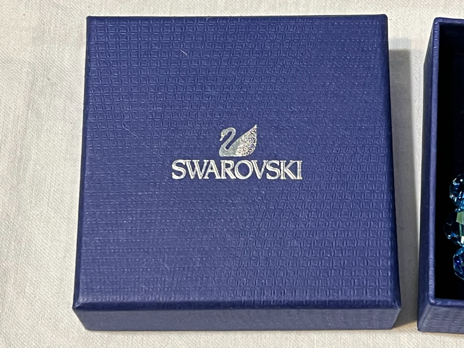 Swarovski Capri Blue Crystal Bead Bracelet Cotton Cord Adjustable – NEW