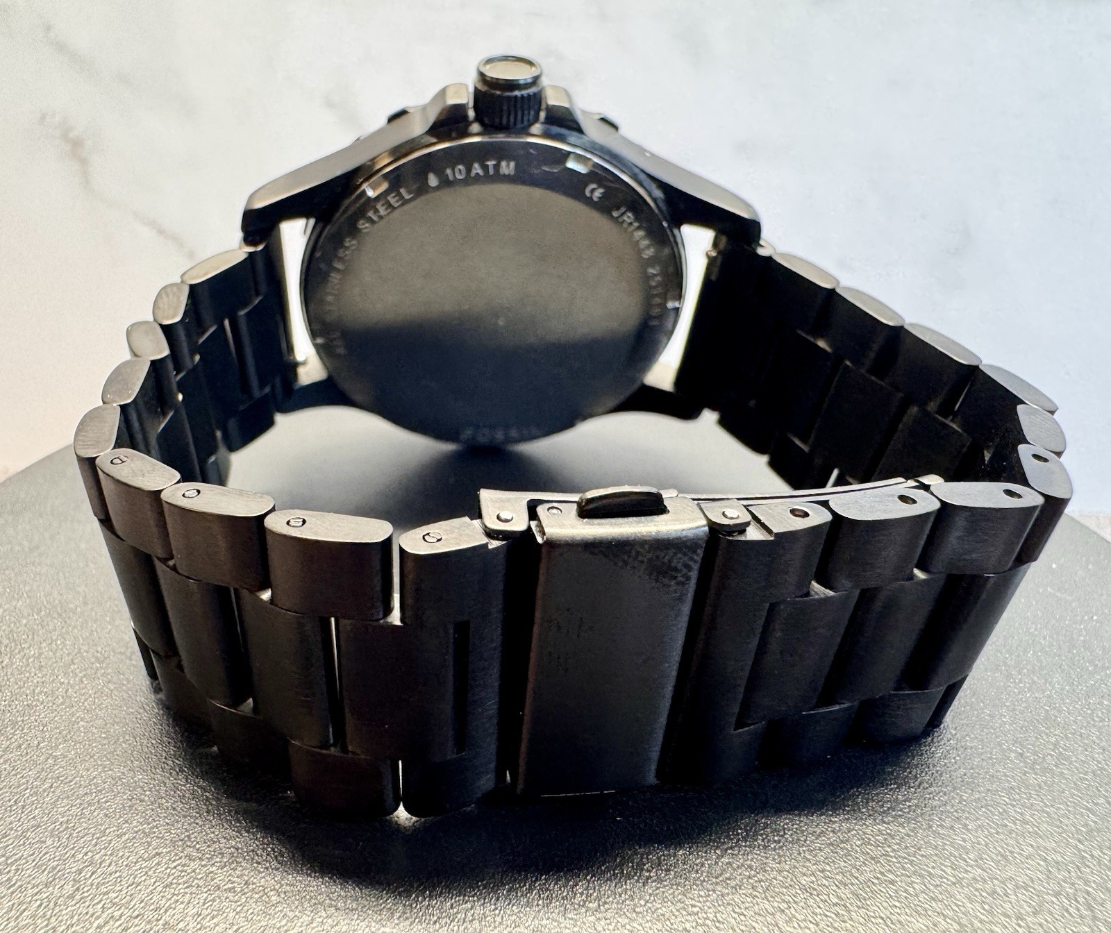 Fossil Nate JR1448 Men’s 45mm Black IP Stainless Steel Quartz Watch 100M
