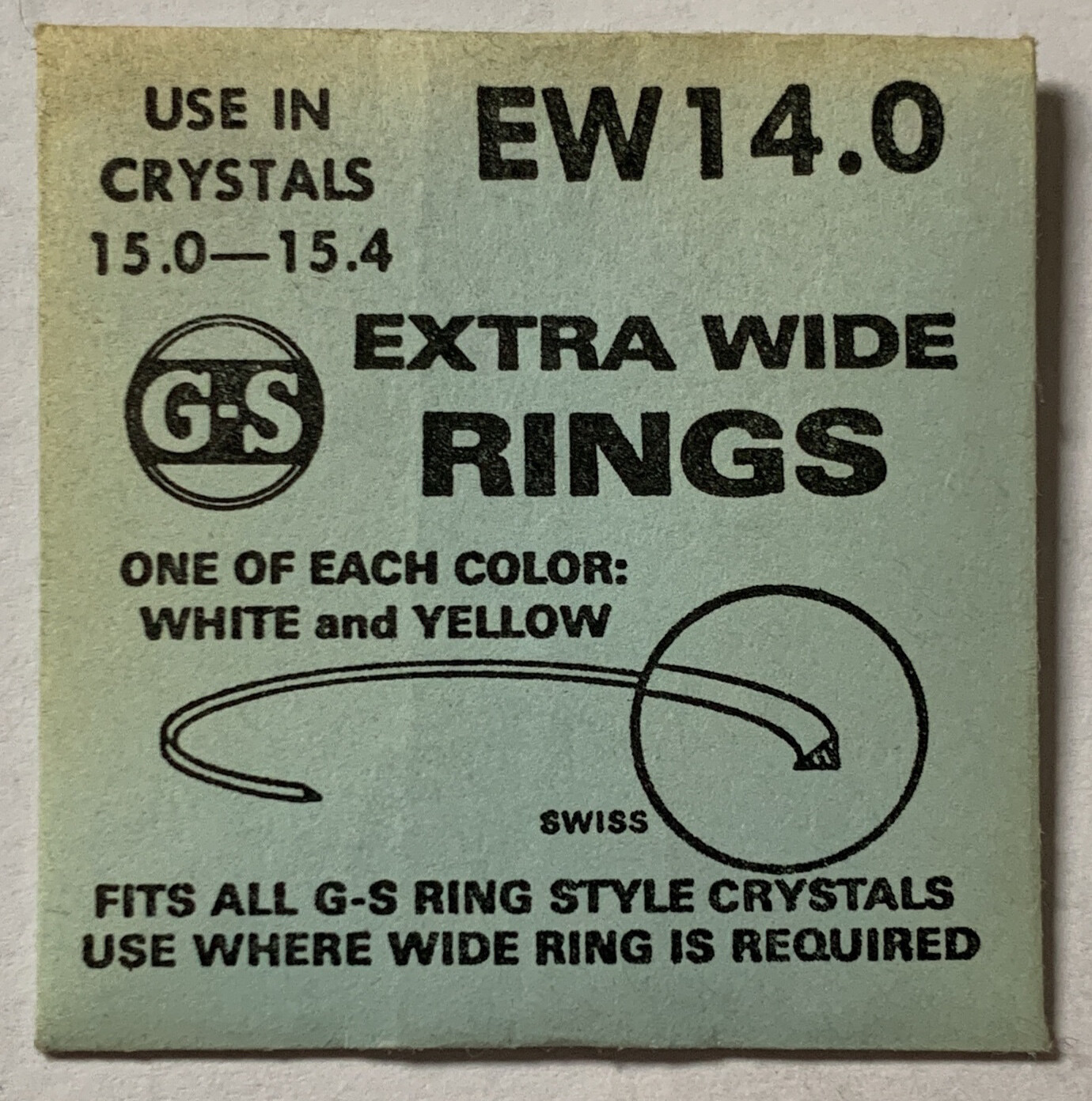 Original NOS “EW” Extra Wide Rings for G-S Crystals- Many Variations Available!