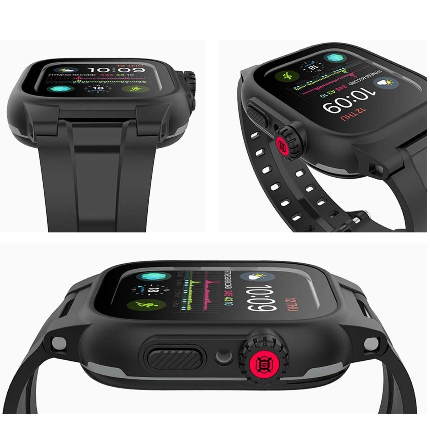For Apple Watch Series 11 10 9 8 7 6 5 4 3Military iWatch Band Strap+Rugged Case