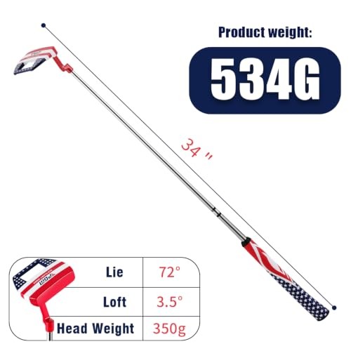 34 Inch Golf Mallet Putter for Right Handed Men and Women | Oversized Putter