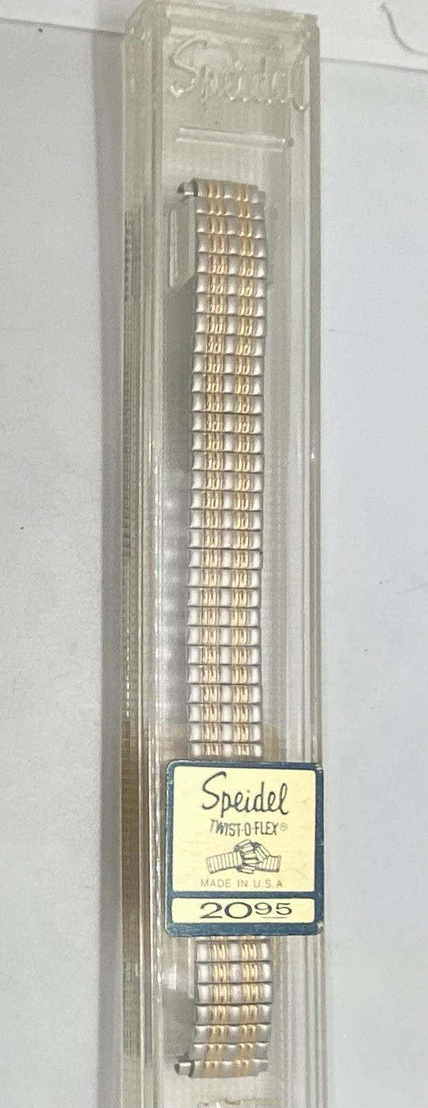 New VTG SPEIDEL Twist-o-Flex Ladies Watch Band Silver/Gold Expansion 11-14mm Lug