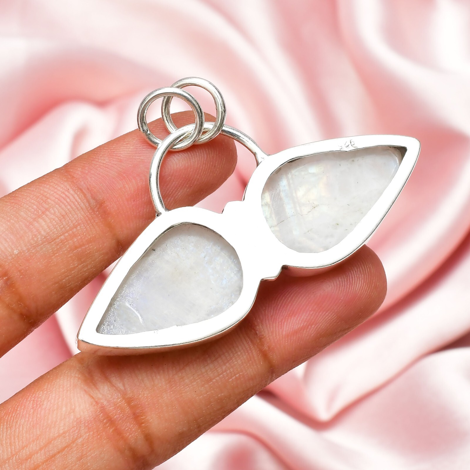 Rainbow Moonstone Gemstone 925 Sterling Silver Handmade Jewelry Pendant 1.56″