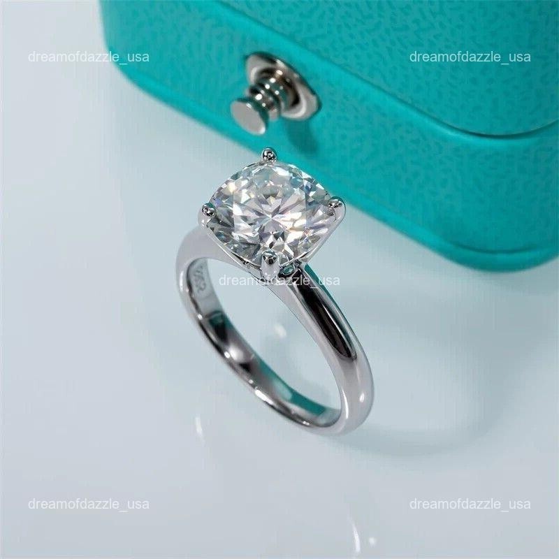 Lab Grown Diamond No Stone Solitaire Prong New Ring Jewelry 14K Solid White Gold