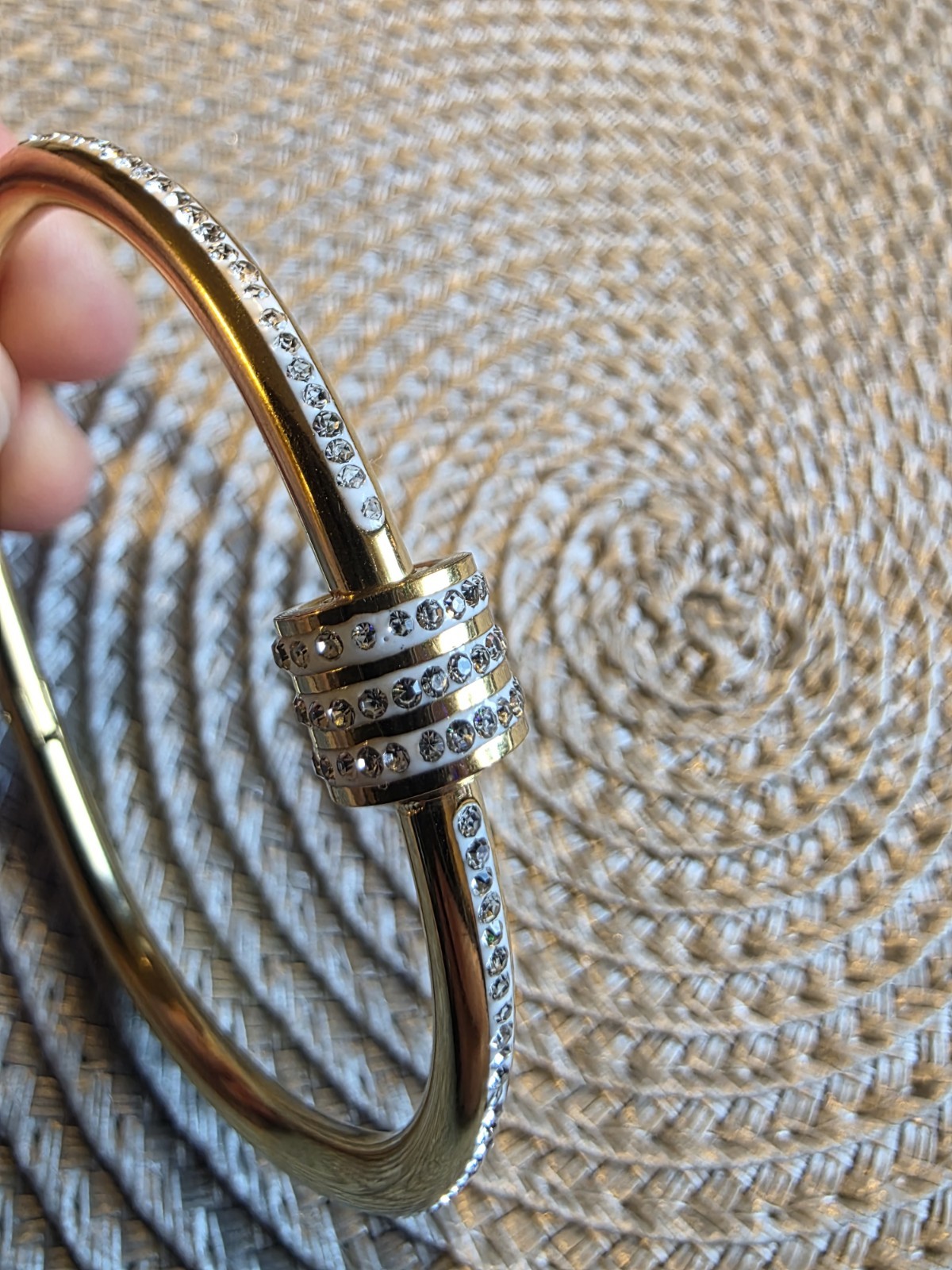 Bracelets Set of 3 Classic Zircon Stainless Steel Inlaid Bangles Evening NEW