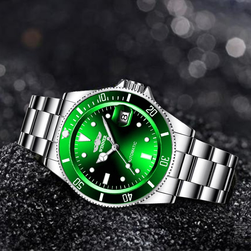 Luxury Automatic Mechanical Watches Stainless Steel Luminous Business Mens Watch