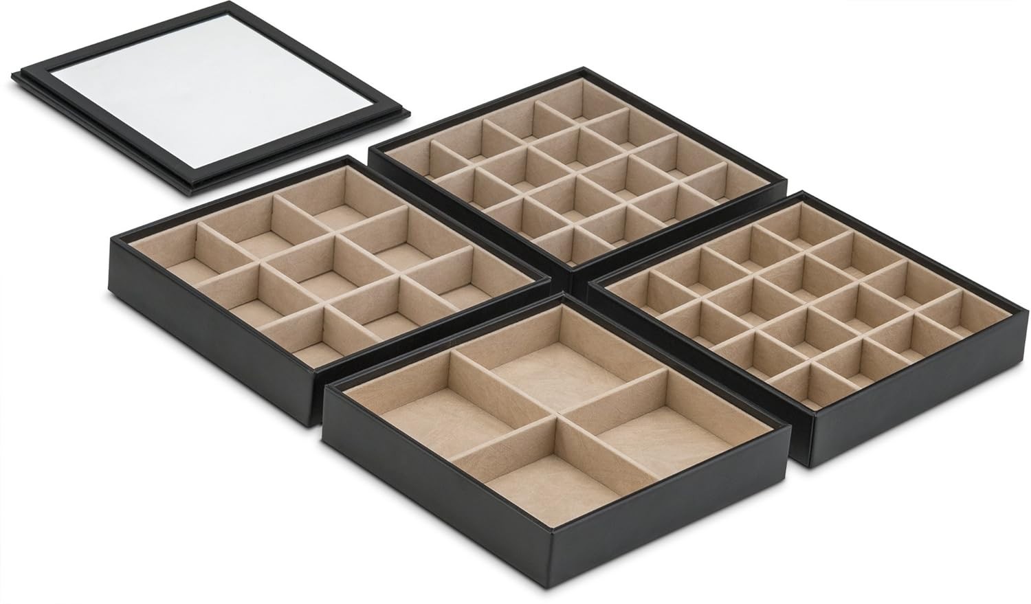 Stylish Jewelry Storage Organizer with 4 Trays and Dust-Free Lid – Perfect Gift