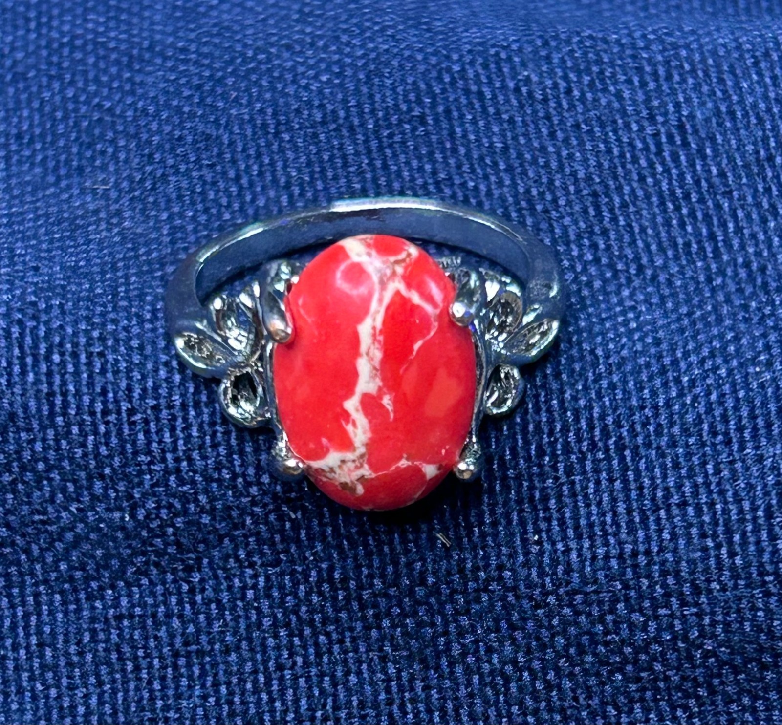 Pair of Fashion Rings with Pink/White and Turquiose-style Colored Stones