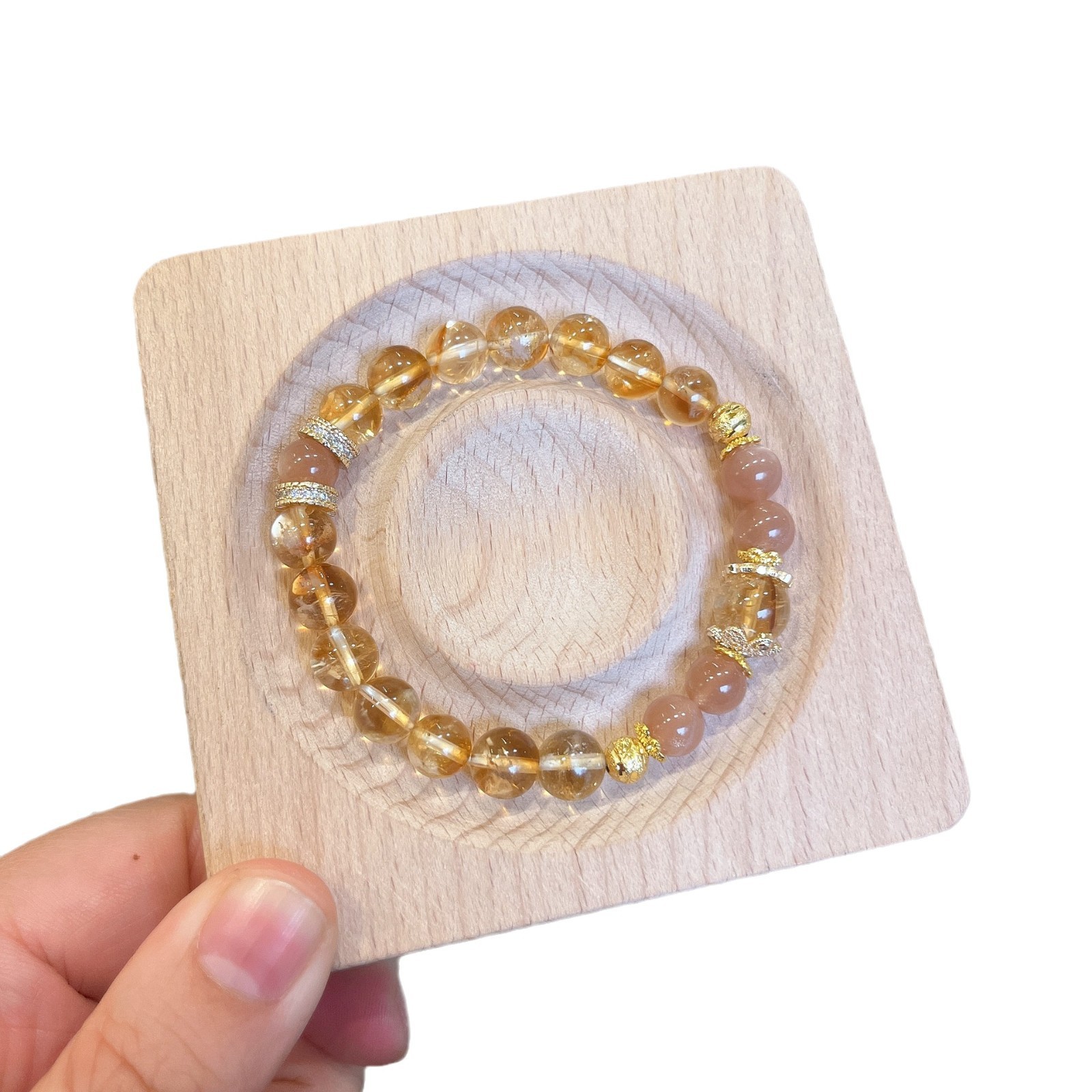 Natural Yellow Tower Crystal Fresh and Sweet Sun Orange Crystal Bracelet