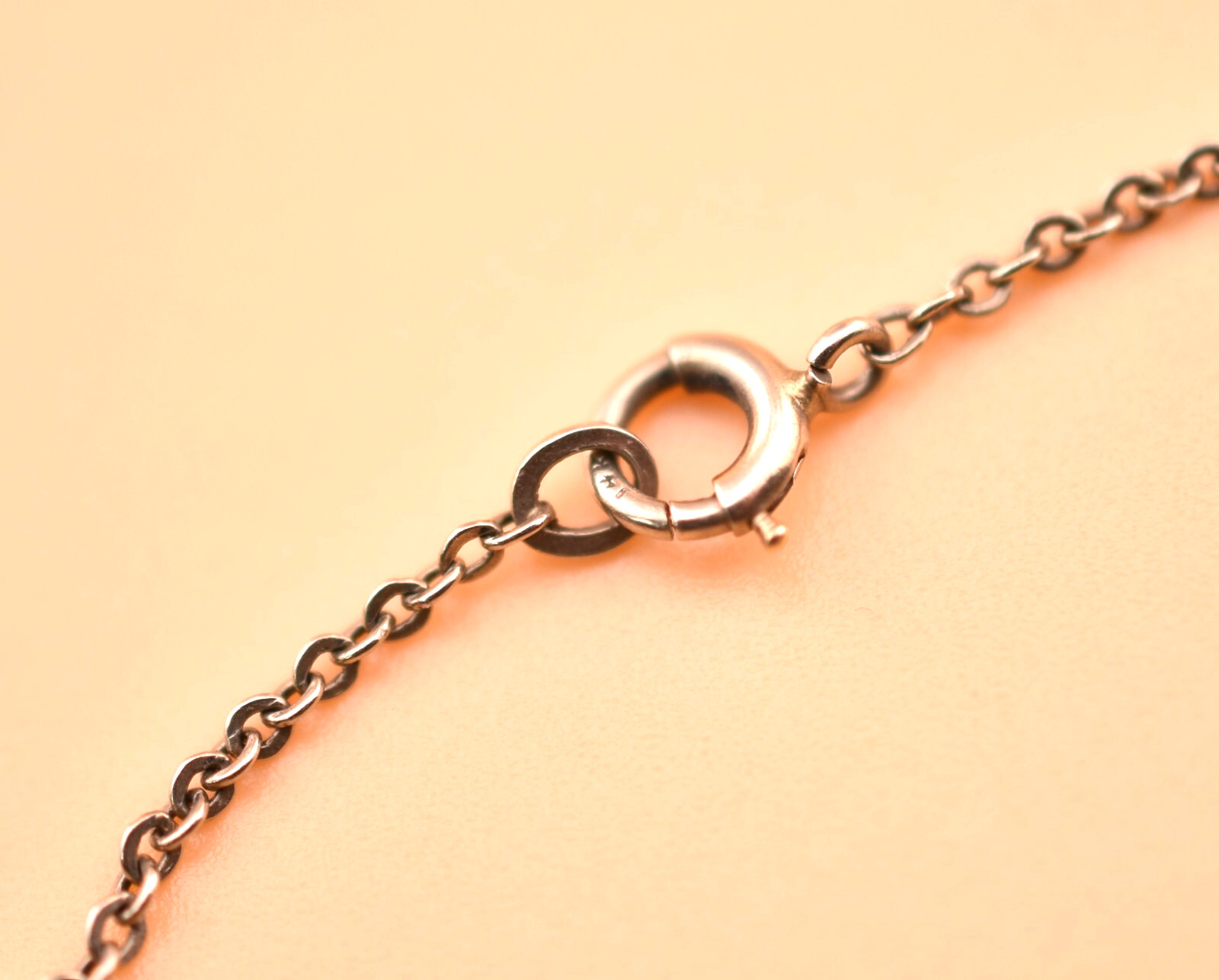 Antique C 1910 14K Marked White Gold Filigree 3.5 Gram 36″ Y Chain FOR Lorgnette