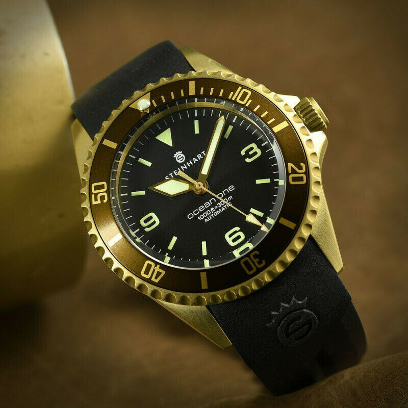Steinhart Ocean One Bronze Brown Bezel Automatic Swiss Diver Watch 103-0573 Men