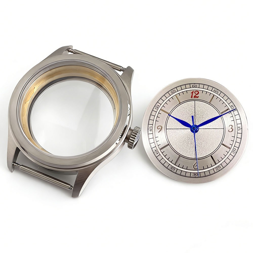 38mm Retro Watch Case with Dial Set Clear Back Fit NH35 NH36 NH38 ETA2824 PT5000