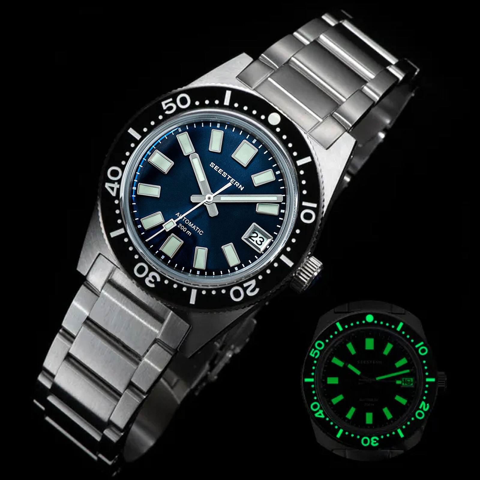 Seestern 62MAS 20ATM Genuine Ceramic NEW LUME Bezel 200m DIVER’S Watch 62MASELS