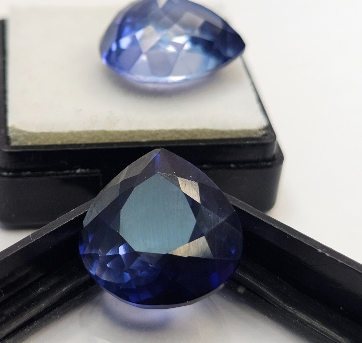Tanzanite Pear Cut Blue Natural 31-32 Ct Pair Gemstone For Earring Making FR-581