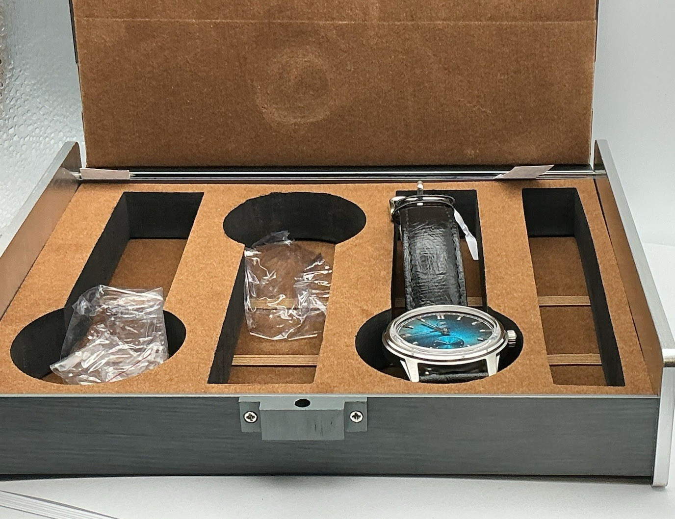 Zelos Nova 38mm Teal Whirlpool Dial Limited Edition 100 ETA Peseux 7001