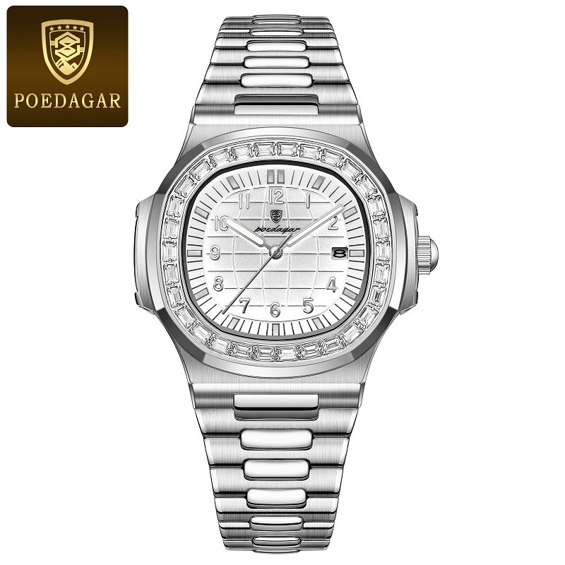 Luxury Business Men’s Quartz Watch 3Bar Waterproof Luminous Date Stainless Watch