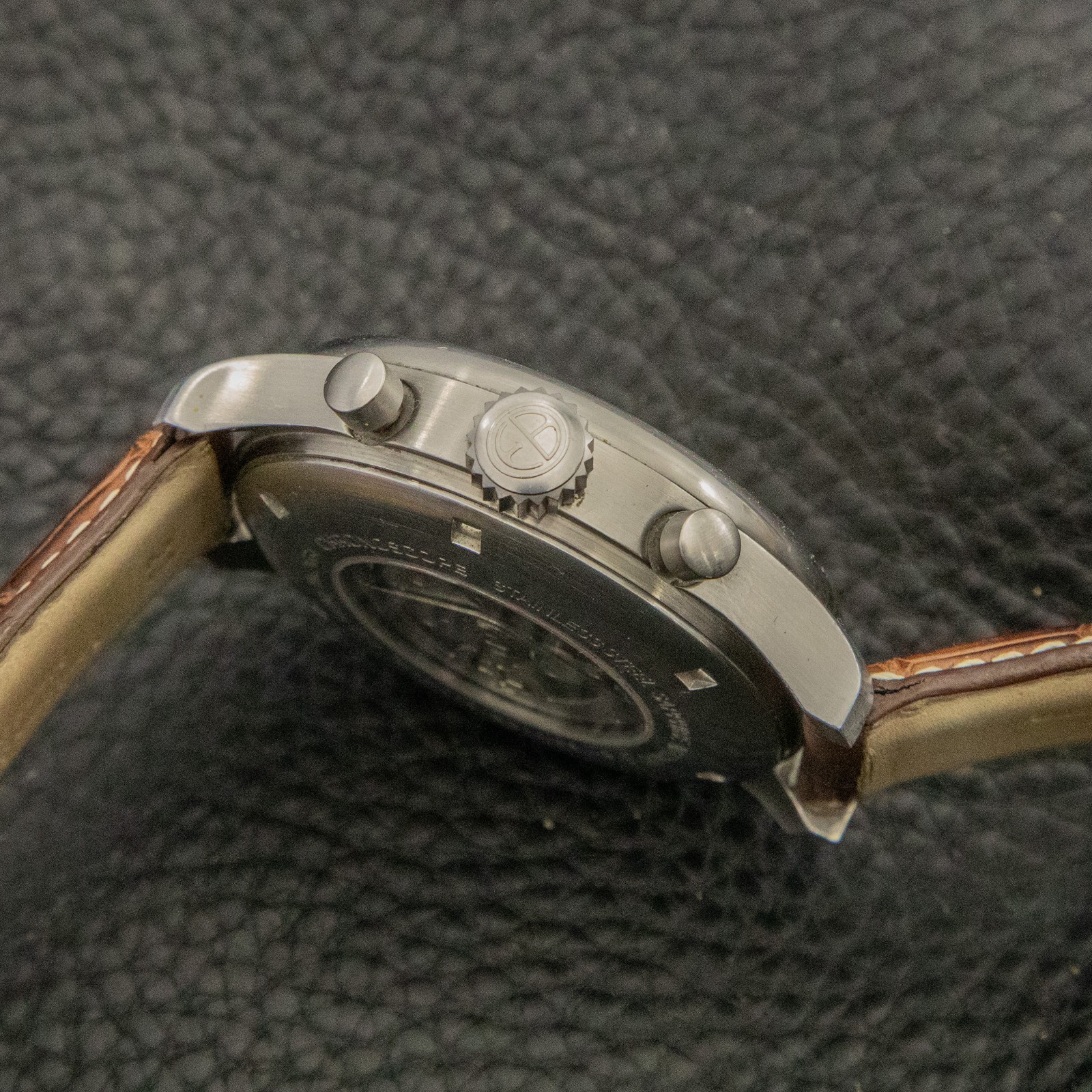 Ernst Benz 47mm ChronoScope GC10118 Parchment Dial Leather Strap – Rare