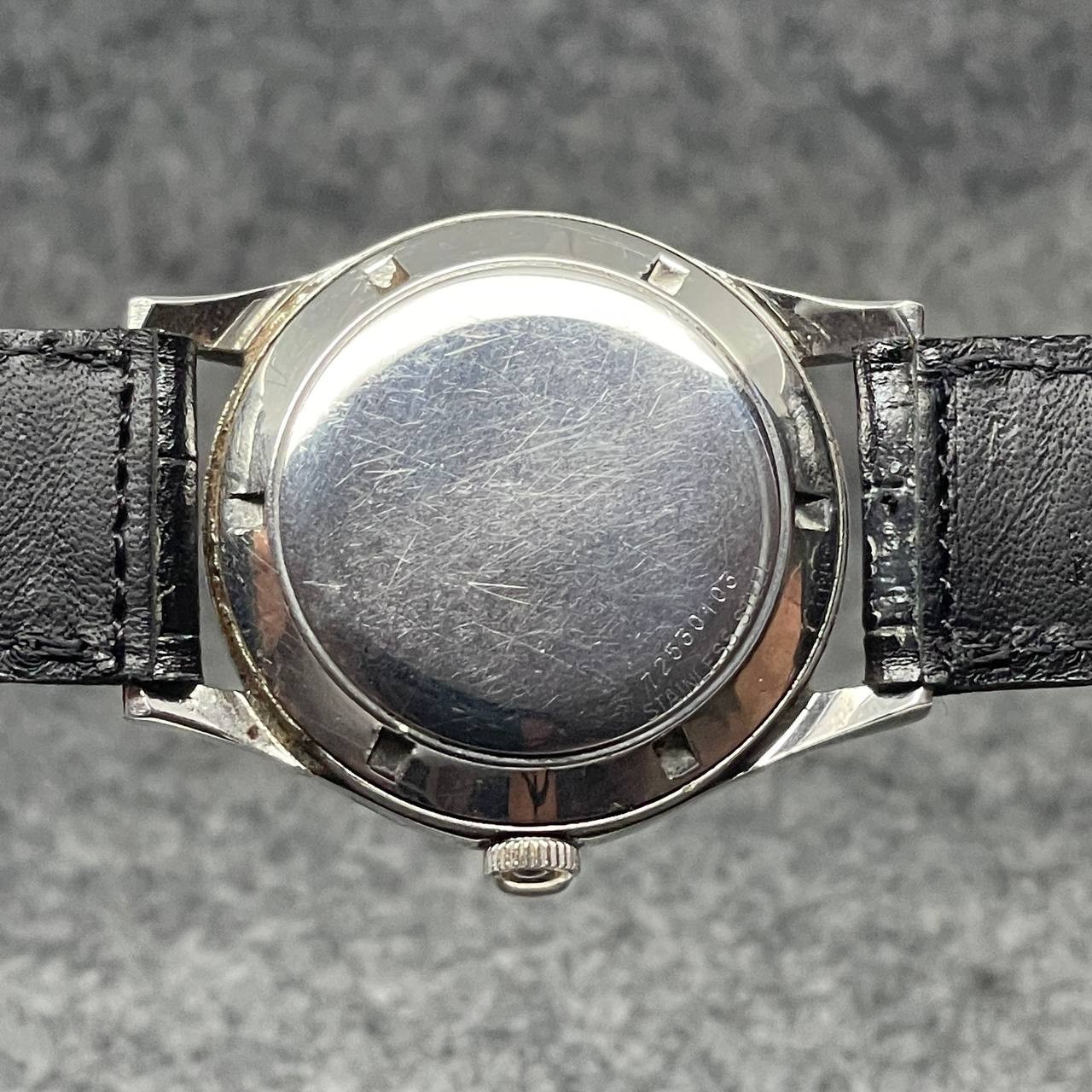 RARE GIRARD PERREGAUX GYROMATIC AUTOMATIC CAL 21.19 S STEEL SWISS WATCH Ca1970