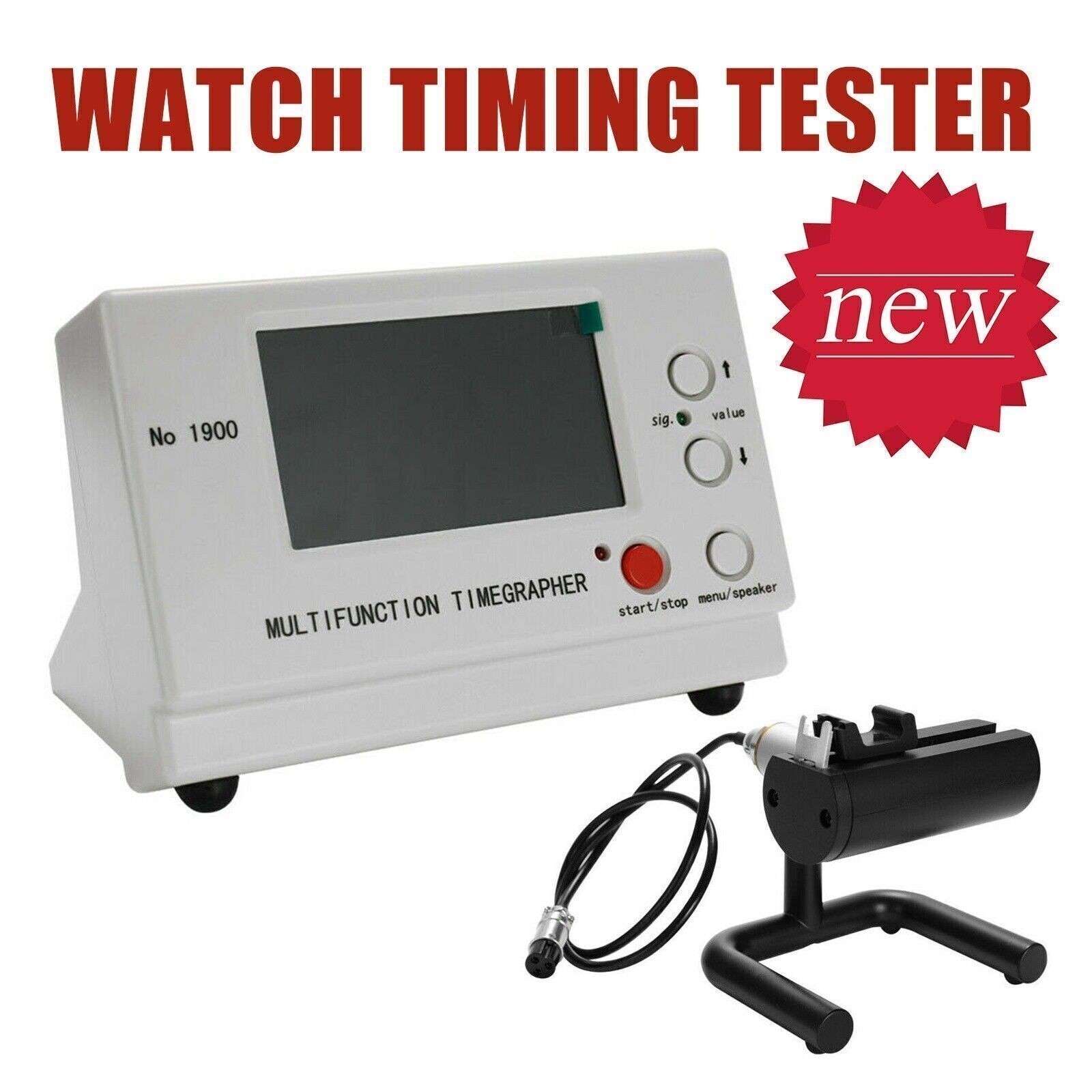 No.1900 Weishi Timegrapher Mechanical Watch Timing Machine Multifunction US Pl0C