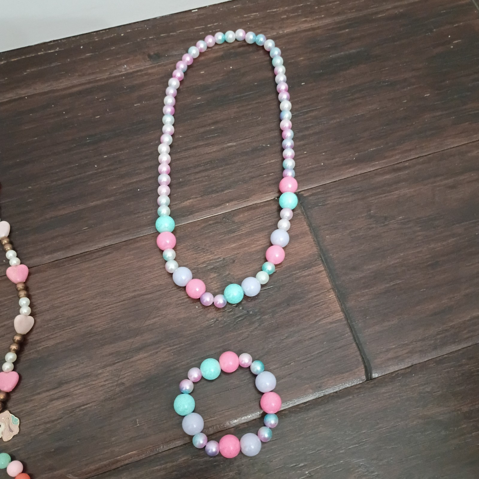 Kids 8pc Mixed Lot Beaded Jewelry Necklaces & Bracelets Multicolor Custom