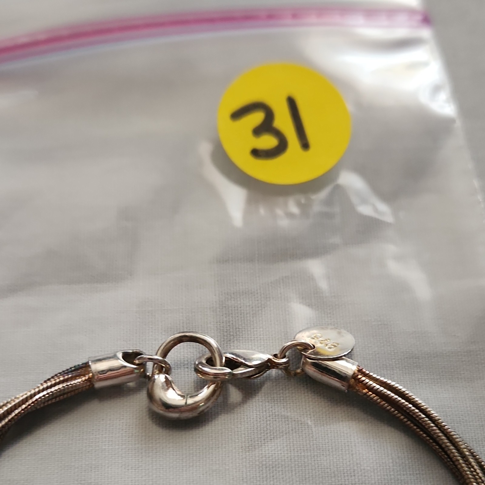 925 Sterling Silver Multi-Strand Snake Chain Bracelet Lobster Clasp