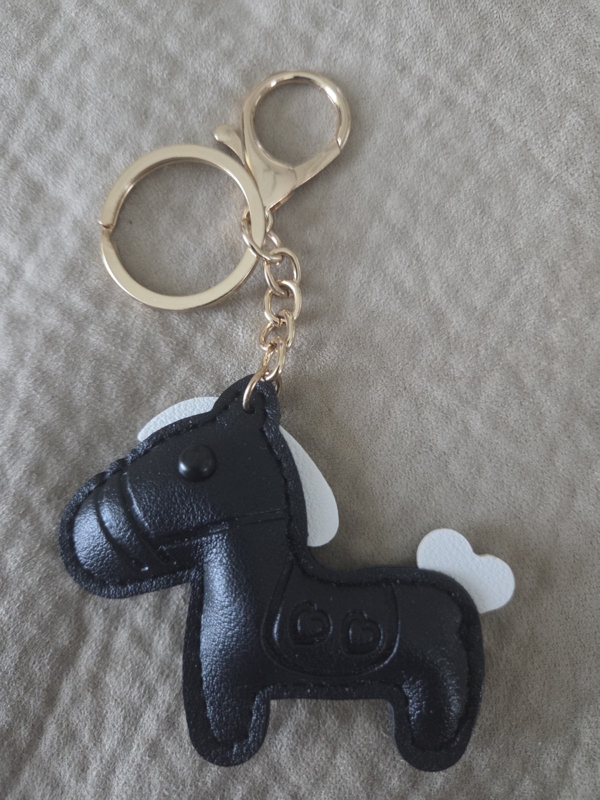 Puffed Horse Pull Charm/Key Ring For Zippers, Purses, Luggage, Schoolbag