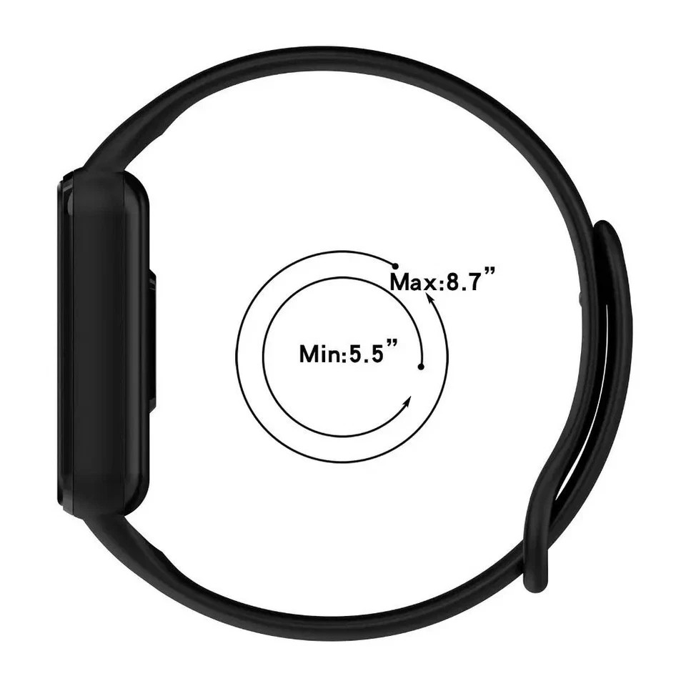 Silicone Strap for Amazfit Band 7 Replacement Bands Soft Adjustable Wristbands