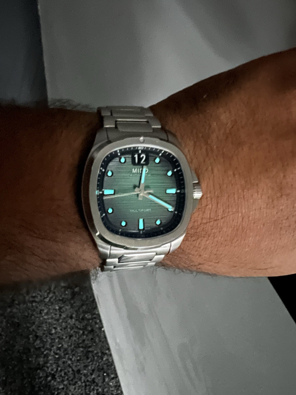 Mido Multifort TV Big Date Green Dial Automatic – Full Set + Extra Rubber Strap