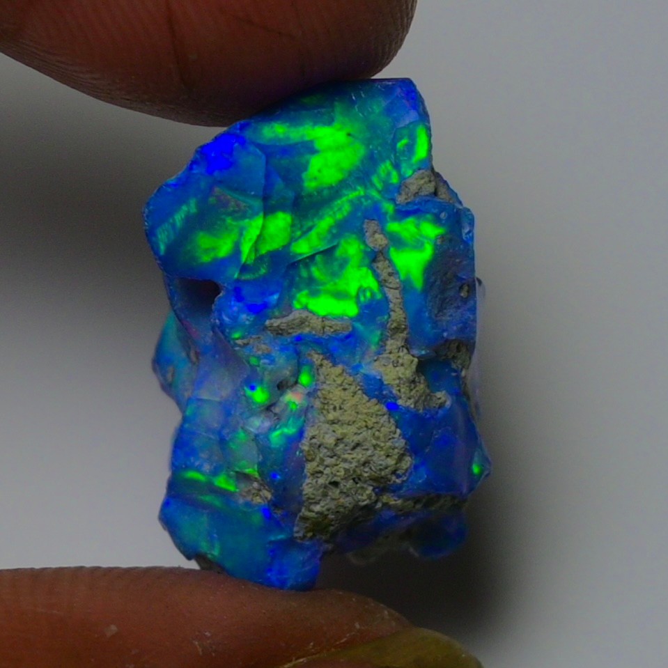 Blue Opal Rough 10.00 Carats, Smoked Ethiopian Welo Opal Rough, Fire Opal Rough
