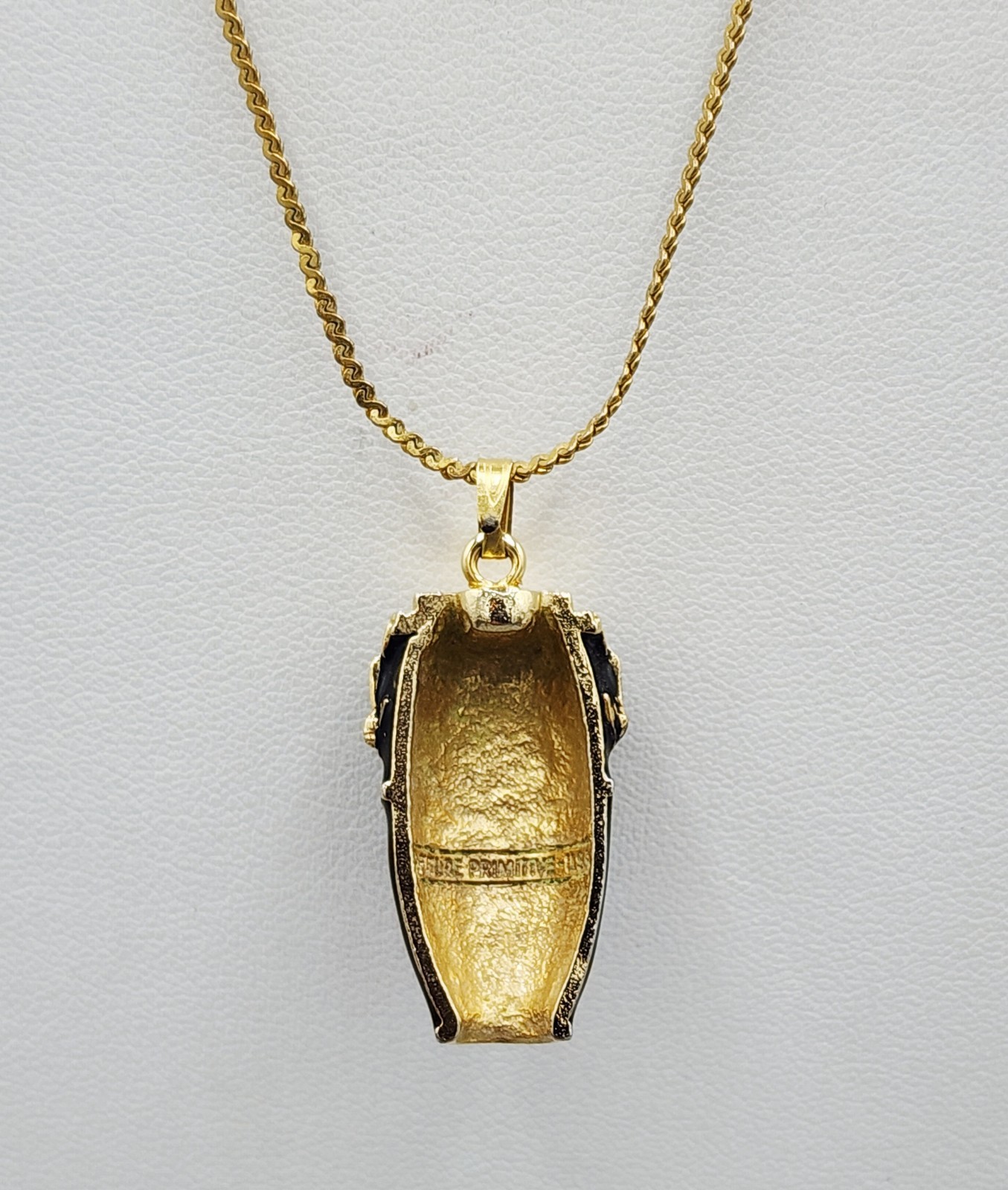 Pendant Necklace Conga Drum Black/Gold Future Primitive USA 18″ Chain Music