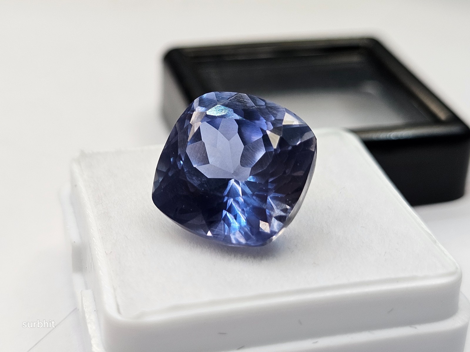 Shine Blue VVS Tanzanite Cushion Cut 13+Ct Natural Certified Loose Gemstone