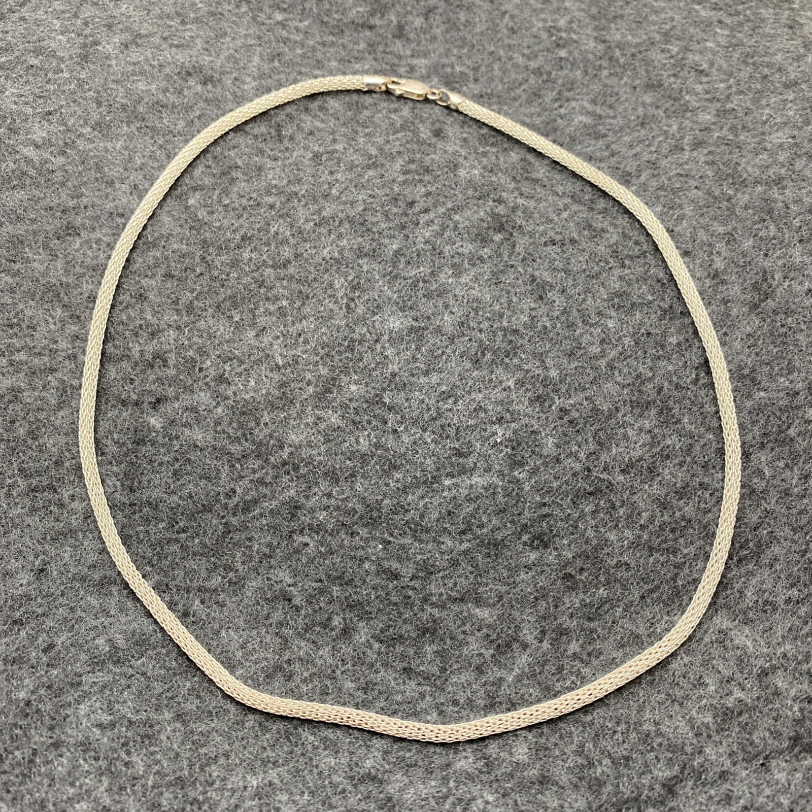 Designer Italy 925 Sterling Silver 3mm Mesh Chain 18” Necklace – Approx 8.6 Gram