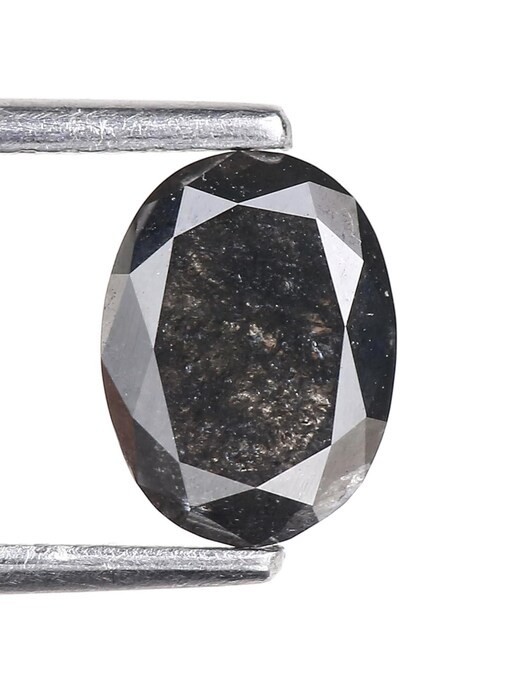 CERTIFIED 7.21 Carat Black Natural Diamond Oval Loose VVS1/15 mm