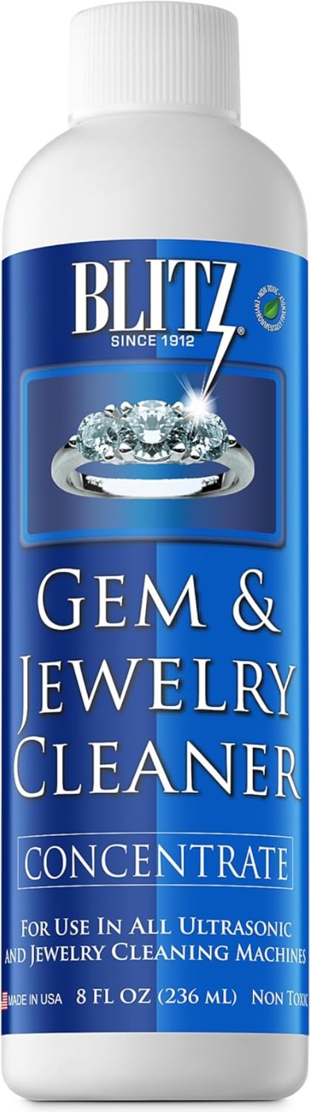 Eco-Friendly 8oz Jewelry Cleaner Concentrate for Gold, Silver & Precious Gems