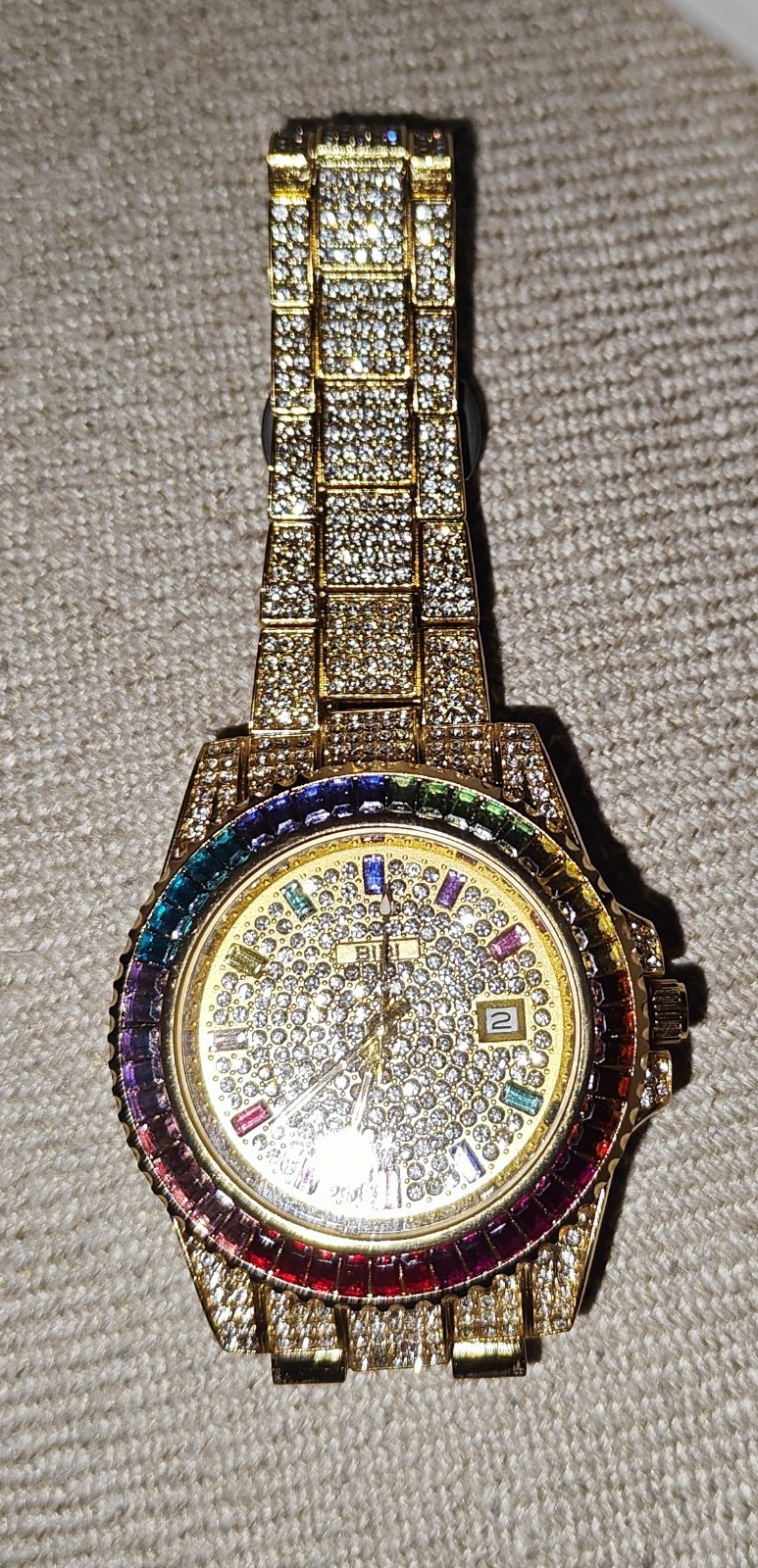 BIBI Luxary Watch, Rainbow Quartz, Adjustable, 7inch NWB