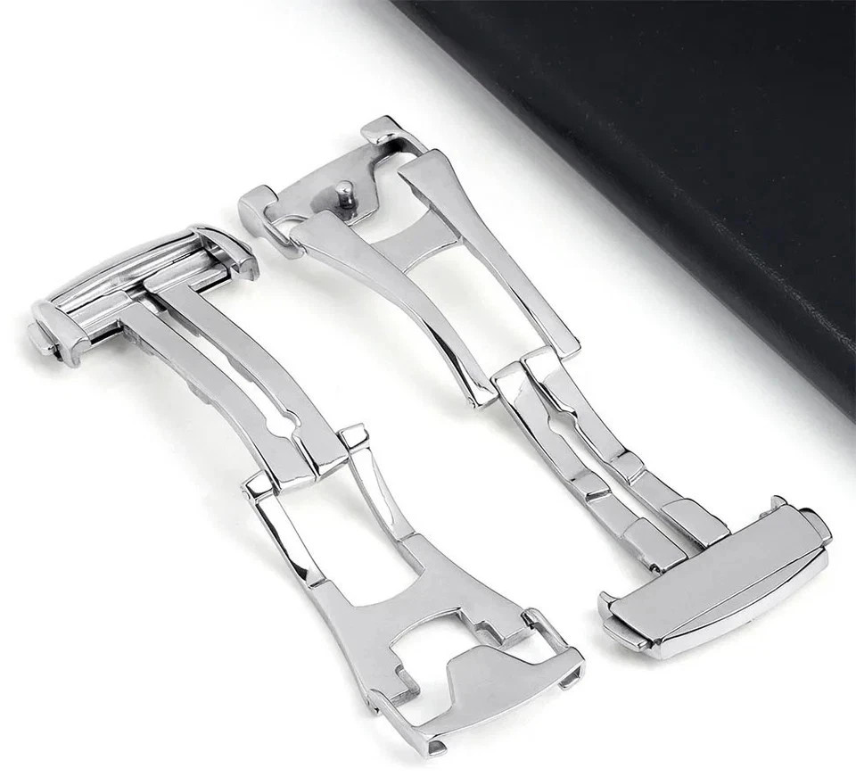 18mm 20mm Stainless Steel Deployment Watch Clasp Single Fold Deployant Buckle