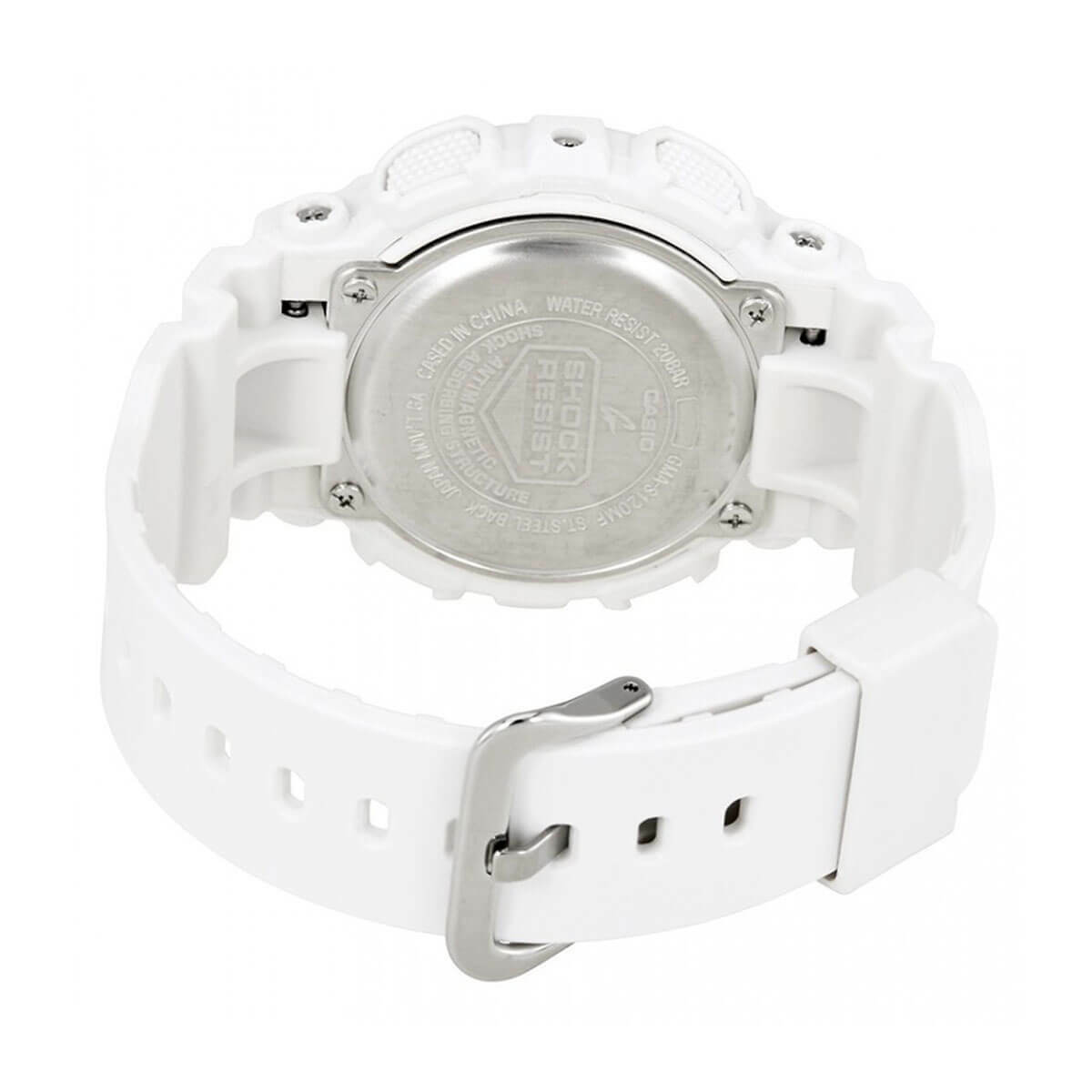 Casio Women’s Watch G-Shock Rose Gold Dial Dive White Strap GMAS120MF-7A2