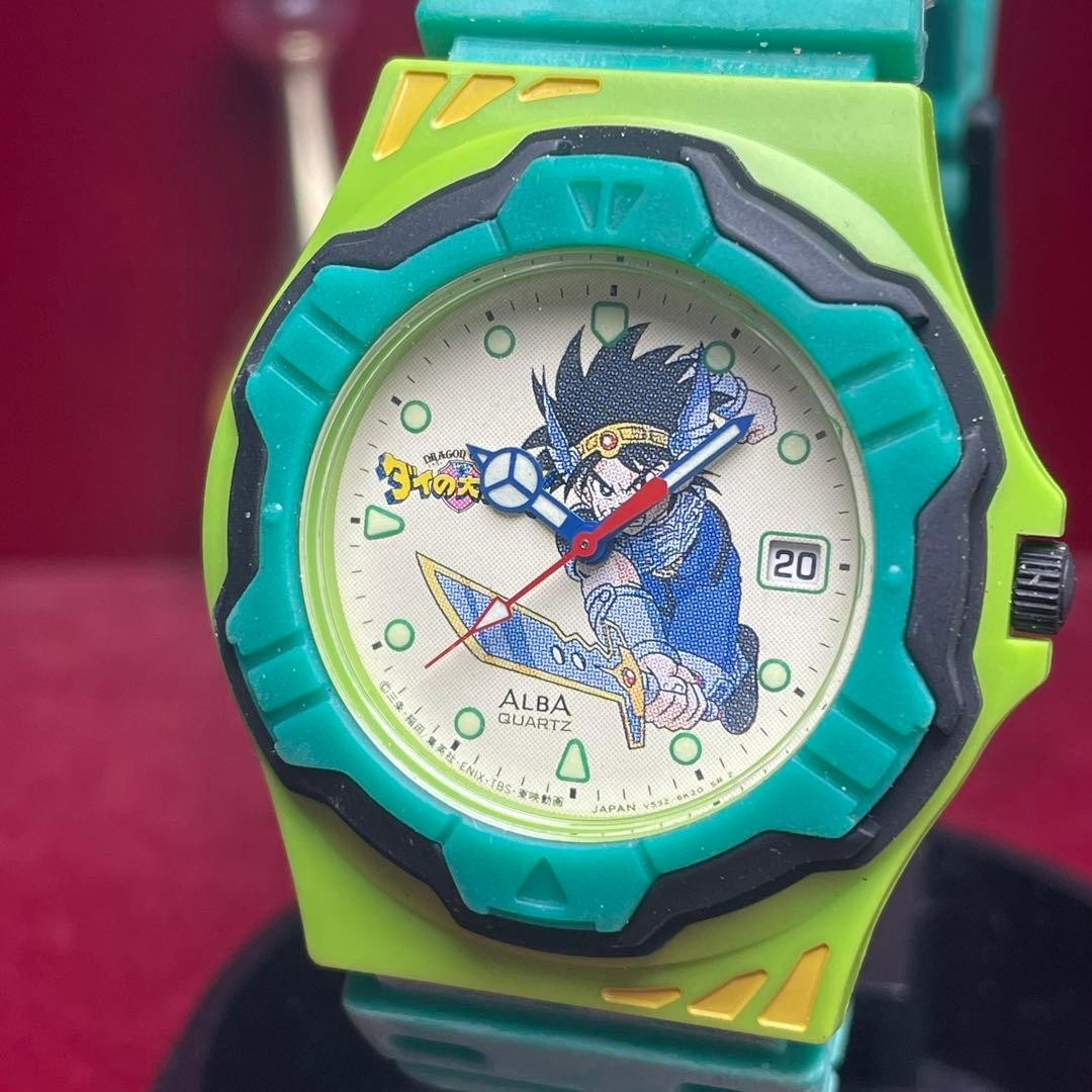 Seiko ALBA ACBL025 Dragon Quest Dai Quartz Character Watch 40mm Used