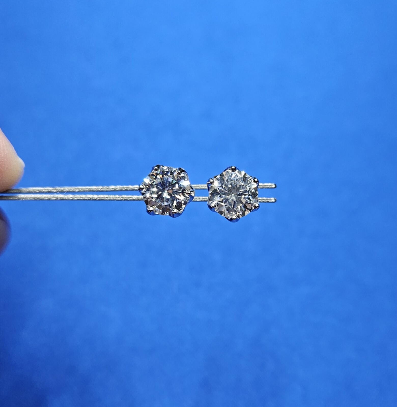Mens Ladies Moissanite Stud Earrings 1ct 2ct VVS D GRA Certified 925 Silver
